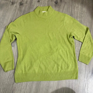 Appleseeds Cozy Green Pullover Mock Neck Sweater Size 0X